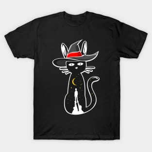 black cat witch T-Shirt